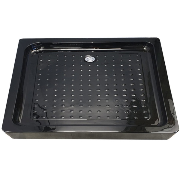 Cadita de dus dreptunghiulara inalta antialunecare SXLO4B 110 x 90 cm neagra - Img 3