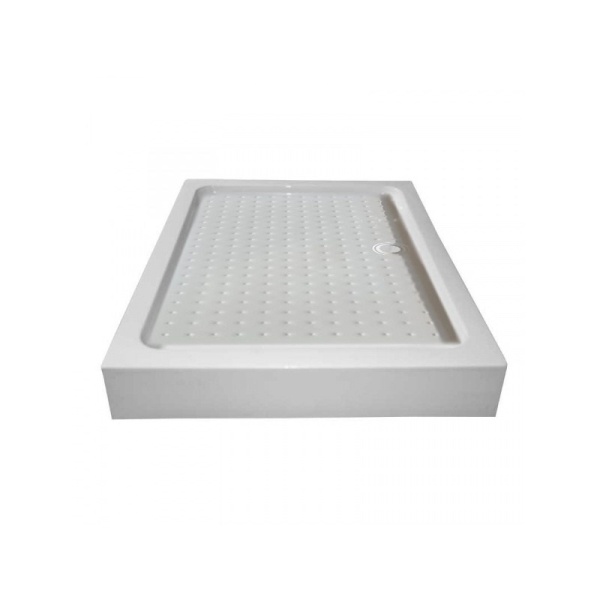 Cadita de dus dreptunghiulara inalta antiderapanta SXL04D 130x90 cm alba - Img 4