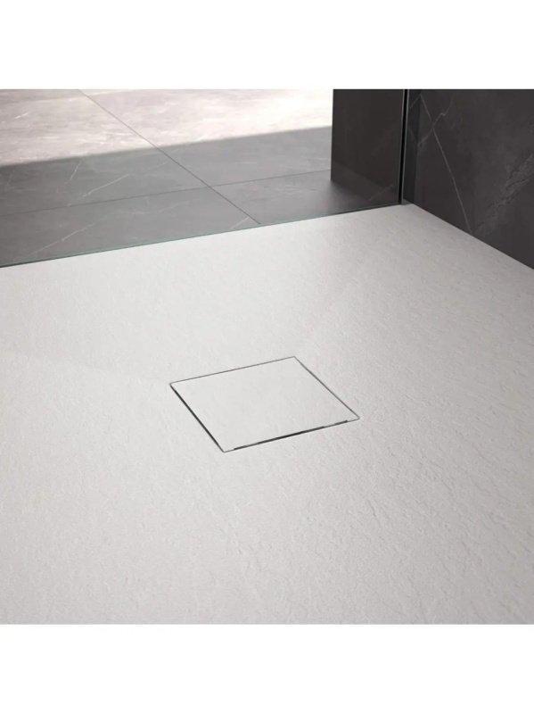 Cadita de dus dreptunghiulara montaj in podea Magnum White 120 x 90 cm alba - Img 5