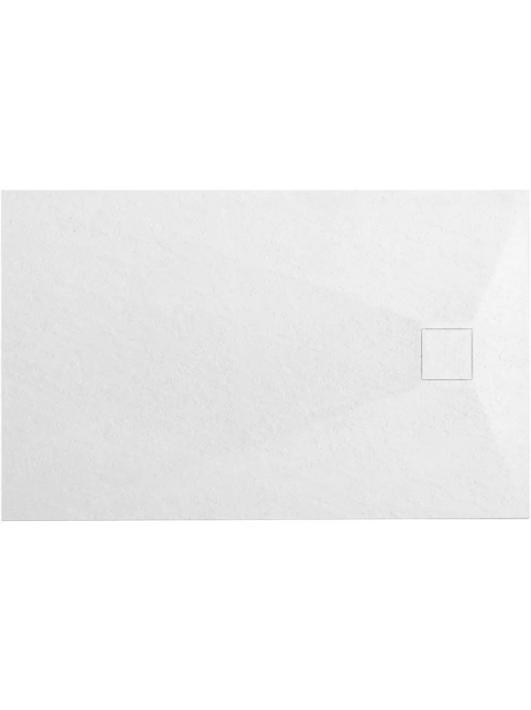 Cadita de dus dreptunghiulara slim Magnum White 100 x 80 cm alba - Img 2
