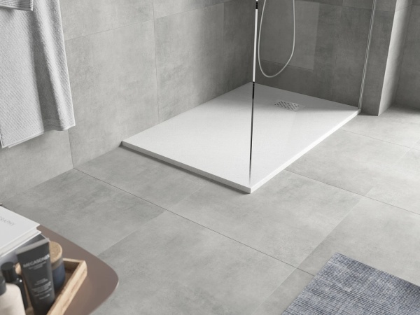 Cadita de dus Hugo 110x90 cm, alb??, SMC, cu capac inox ?? Model 42109011-X - Img 5