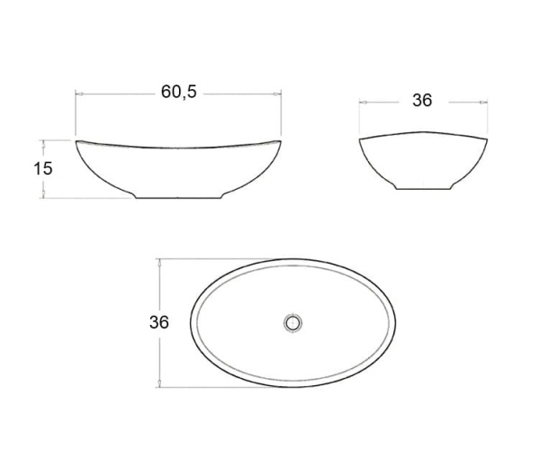 Chiuveta de blat PRO ZUZAN Black, Dimensiuni La Alegere, Ceramica sanitara, Negru Mat/Lucios - Img 11