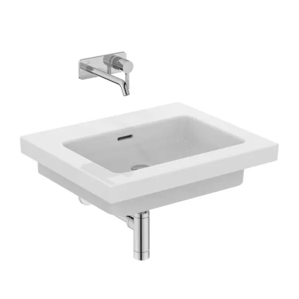 Lavoar pe mobilier Ideal Standard Atelier Extra alb lucios cu orificiu preaplin 61 cm - Img 5