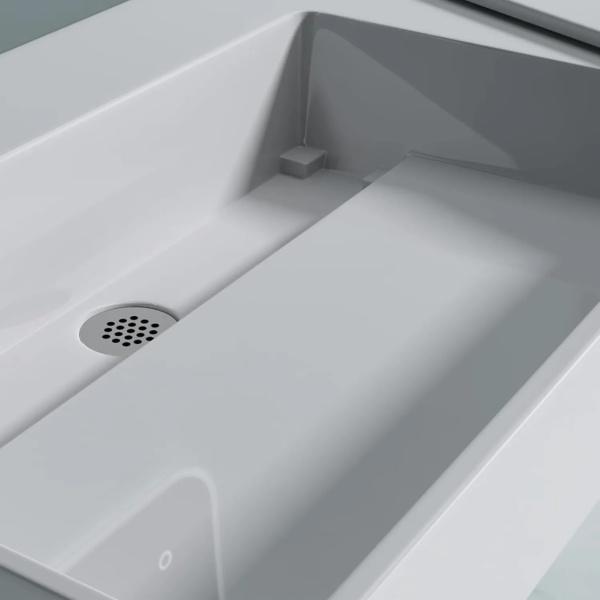 Lavoar pentru blat Archi 90 cm , Culoare alb - Img 3