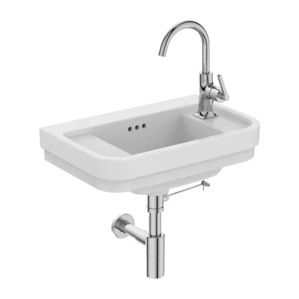 Lavoar suspendat Ideal Standard Atelier Calla alb lucios 50 cm cu orificiu baterie dreapta - Img 6