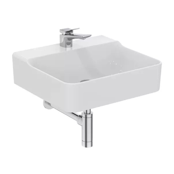 Lavoar suspendat Ideal Standard Atelier Conca 50 cm alb lucios cu orificiu baterie - Img 2