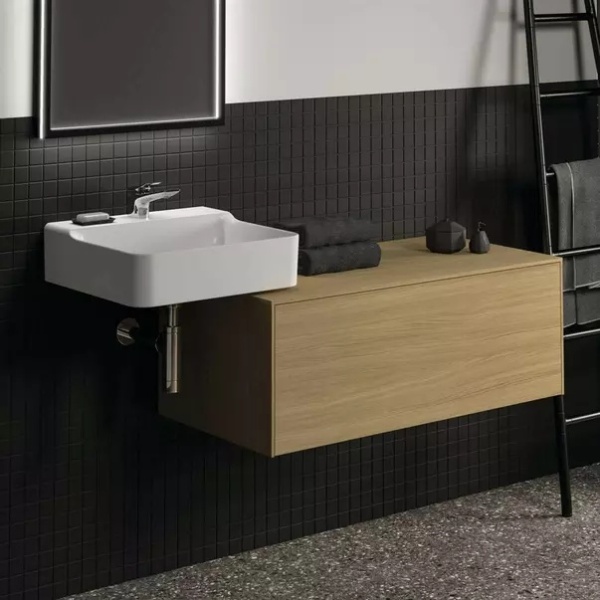 Lavoar suspendat Ideal Standard Atelier Conca 80 cm alb lucios - Img 6