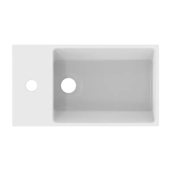 Lavoar suspendat Ideal Standard Atelier Extra 45 cm alb mat cu orificiu baterie si preaplin stanga - Img 4