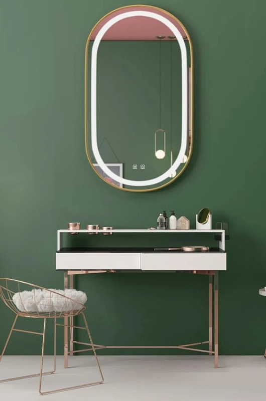 Oglind?? LED OLL 60x90 cm Brush Gold - Img 5