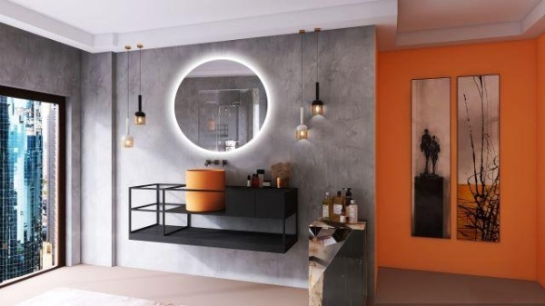 Oglinda LED 80cm, Sistem dezaburire, Lumina reglabila, 2 Difuzoare Bluetooth - Img 2
