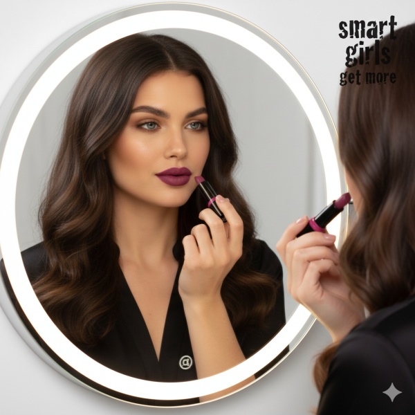 Ruj de buze cu pigment intens Smart Girls Get More, Colectia Long lasting love, rezistent la apa, Sugar Plum - Img 3