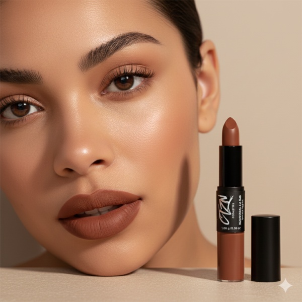 Ruj si creion de buze CTZN, Nudiversal Lip Duo, rezistent la apa, cu unt de mango salbatic, Milano - Img 2