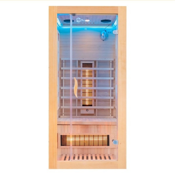 Sauna uscata cu infrarosu si cu piatra sarata pentru 1 persoana EA1RS 90 x 90 cm - Img 3