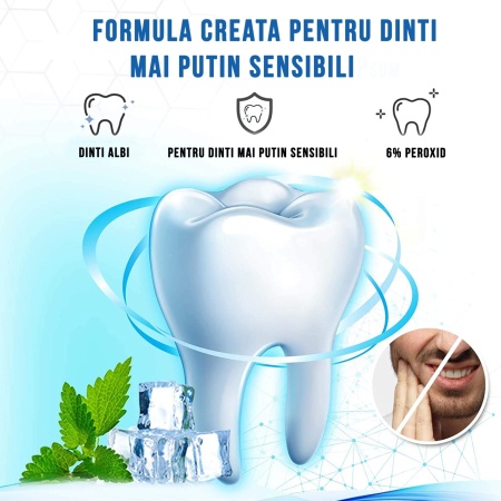 Set Benzi pentru albirea dintilor, fara peroxid cu ulei de cocos, NeoSimply, 14 plicuri, 65 g - Img 5