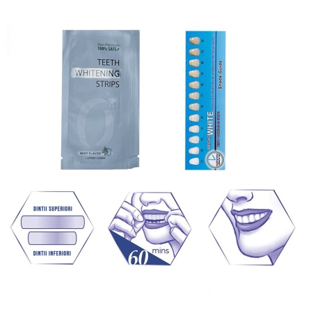 Set Benzi pentru albirea dintilor, Fara peroxid, NeoSimply, 14 plicuri, 28 strips 65 g - Img 3