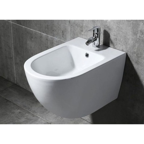 Set Bideu REA CARLO MINI Si Vas WC REA CARLO FLAT MINI RIMLESS, Montaj Suspendat, Ceramica Sanitara, Capac Soft-Close Inclus, Alb - Img 9