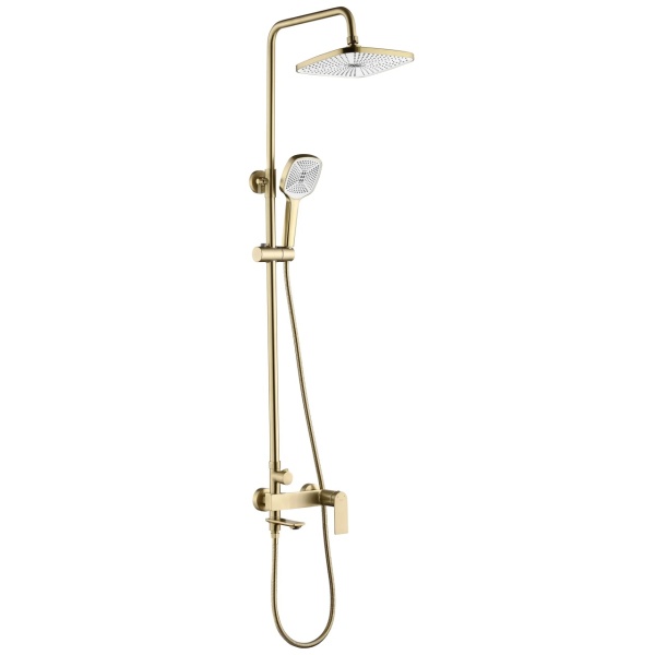 Set de dus , Design Modern REA STORM , Culoare Brush Gold - Img 2