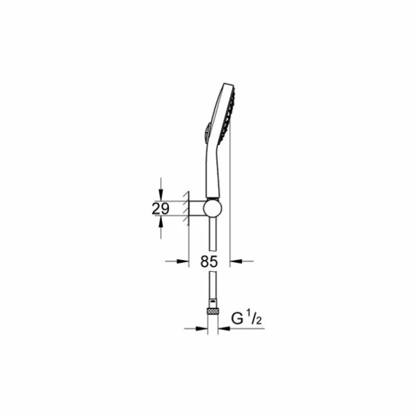 Set de dus Grohe Power&amp;Soul Cosmopolitan cu porter crom - Img 2
