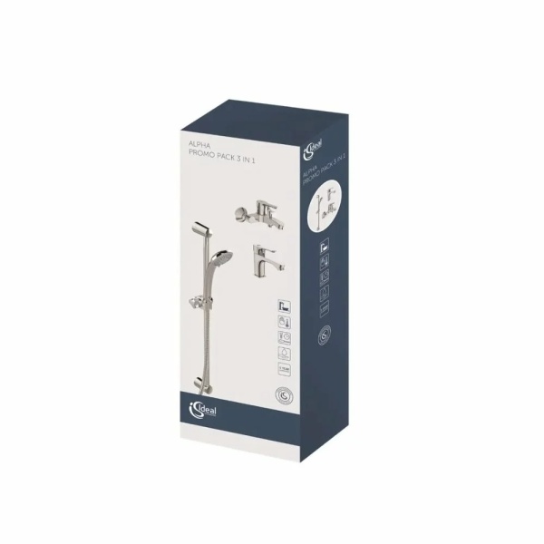 Set format din baterie lavoar, cu baterie cada si set dus PRO IDEAL STANDARD ALPHA - Img 5