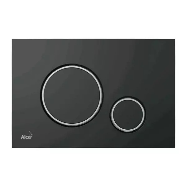 Set rezervor WC cu cadru incastrat Alcadrain AM101/1120 si clapeta M778 negru plus vas WC Fluminia Minerva cu capac softclose - Img 7