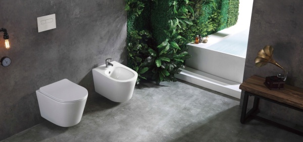 Set Vas WC+BIDEU Sofia WHITE, Sistem inovator de spalare Rimless Tornado, Suspendat, Ceramica sanitara, Capac Slim Premium Soft-Close Inclus - Img 2