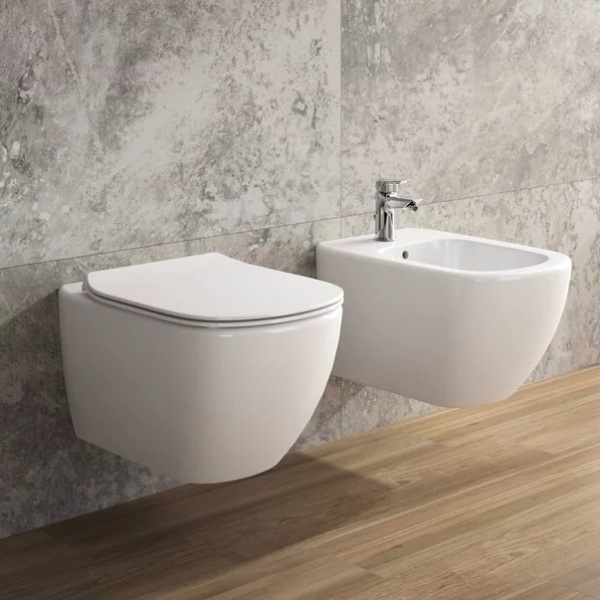 Set vas wc Ideal Standard Tesi AquaBlade cu capac soft close si rezervor Grohe cu clapeta Skate Cosmopolitan S - Img 2