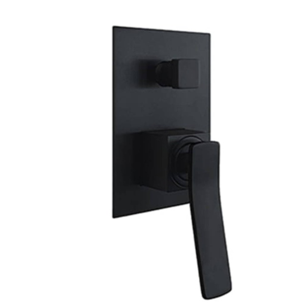 Sistem de dus PRO NEGRO Black, montaj incastrat in perete, ploaie de dus, 2 functii, finisaj negru mat - Img 4