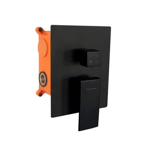 Sistem de dus PRO QUADRO Black, montaj incastrat in perete, ploaie de dus, 2 functii, finisaj negru mat - Img 6