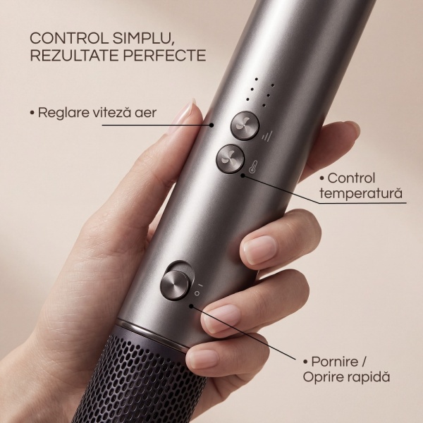 Uscator Par SeveShop® 7 In 1, Feon, Ondulator Automat, Uscator Par Cu Motor 1500W, Perii Styling Pentru Volum, Ondulator Automat Auto-Wrap, Perii Styling Pentru Indreptare, 4 Trepte Temperatura, 3 Viteze Aer, Ionizare Anti Frizz, Mov - Img 5