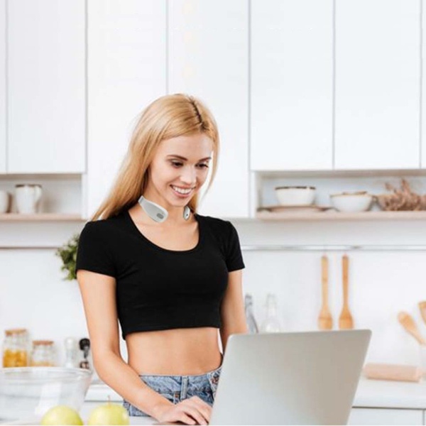 Aparat de Masaj Inteligent pentru Gat SeveShop, cu Functie de Incalzire si Impulsuri Electrice, Ameliorarea Durerilor Musculare, Masaj Relaxant Wireless, Design Ergonomic si Confortabil, Ideal pentru Relaxare Zilnica - Img 6
