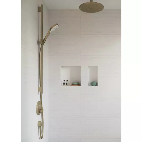 Bara cu furtun de dus Hansgrohe Unica S Puro 90 cm bronz periat - Img 3
