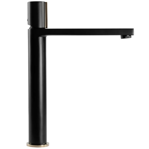 Baterie lavoar inalta REA ICON , Culoarea Negru Mat cu detaliu auriu - Img 5