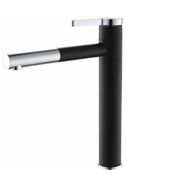 Baterie lavoar PRO ALTO High, Montaj pe chiuveta, Capat Ajustabil, inaltime 29.5cm, finisaj Negru - Img 3
