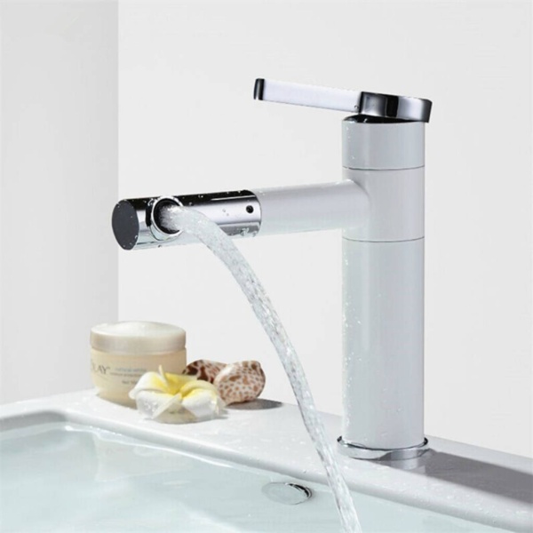 Baterie lavoar PRO ALTO Low, Montaj pe chiuveta, Capat Ajustabil, inaltime 19.5 cm, finisaj Alb - Img 3