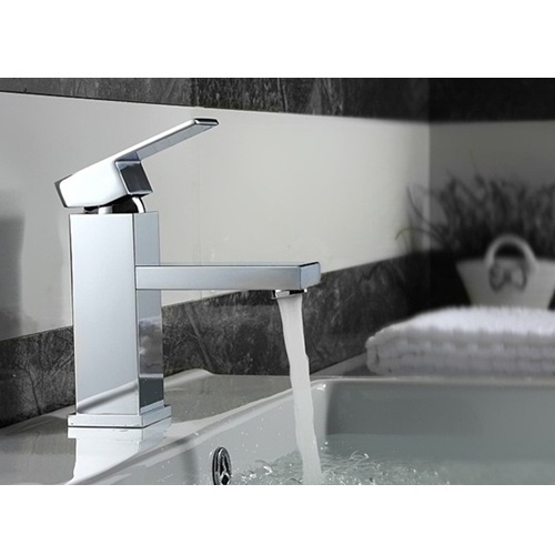Baterie Lavoar PRO Quadro, Montaj Pe Chiuveta, Capat Fix, Inaltime 16.5 Cm, Finisaj Crom Lucios - Img 3