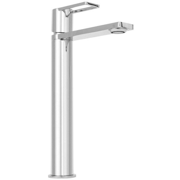 Baterie Lavoar REA FLIP CHROME HIGH, Montaj Pe Blat, Capat Fix, Monocomanda, Inaltime 31.5 Cm, Crom - Img 2