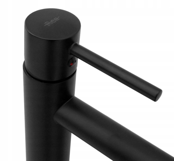 Baterie lavoar REA TESS Black High, Inaltime 31.5cm, finisaj Negru Mat - Img 5