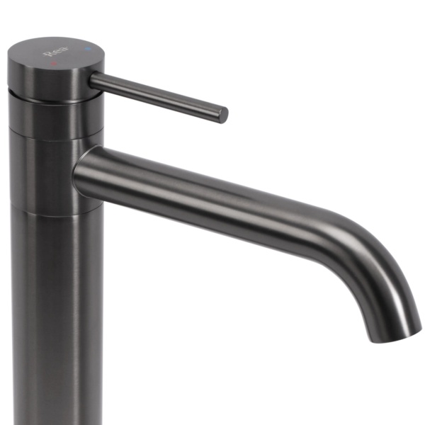Baterie pentru baie REA Lungis, Design Modern, Culoare Gun Grey Super High - Img 2