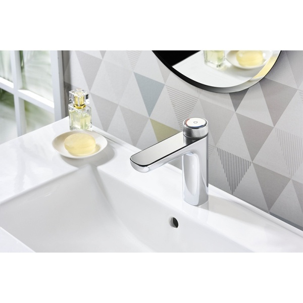 Baterie pentru lavoar FAPTER, Cu Display LCD, Culoare Crom - Img 2