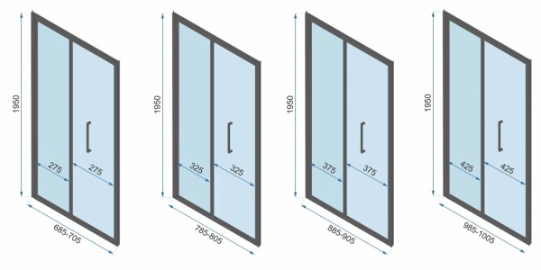 Cabina de dus 100x90x90 cm, Rapid Fold, echipata cu 2 pereti si usa culisanta , finisaj Negru - Img 5