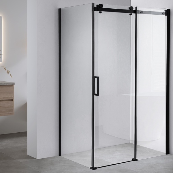 Cabina de dus BS15C Dreptunghiulara , Dimensiune 120x80cm, Culoare Negru - Img 3
