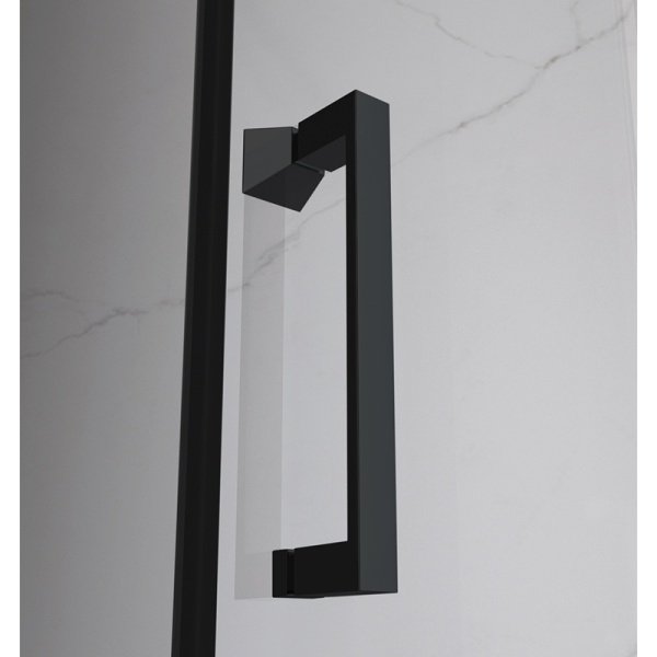Cabina de dus Dreptunghiulara KZ03D, Design Modern 120x100cm, Culoare Negru - Img 6