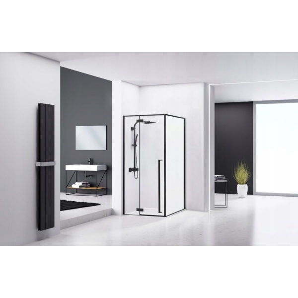 Cabina de dus Fargo, Dimensiune 120x90cm, Culoare Black Mat - Img 2