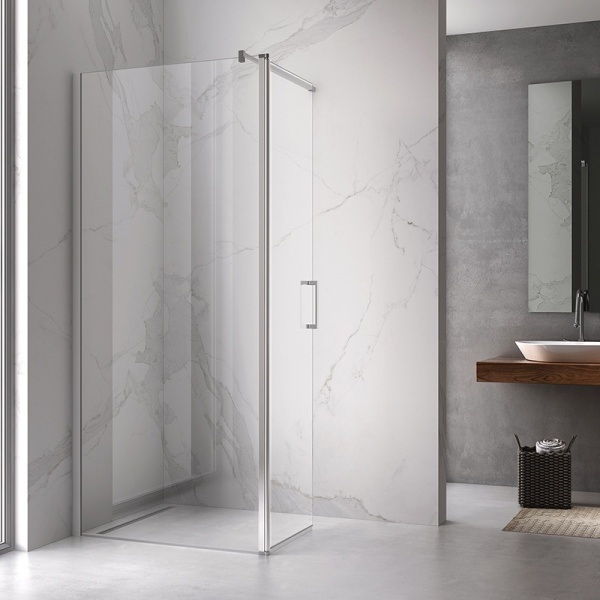 Cabina de dus KZ15 Dreptunghiulara 90x50cm, Design Modern, Culoare Crom - Img 3