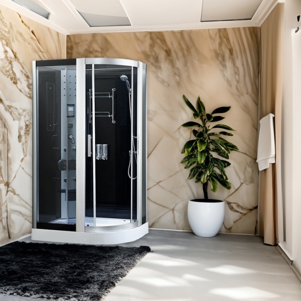 Cabina de dus Monaco cu hidromasaj si sauna, 120x85cm, Dreapta - Img 2
