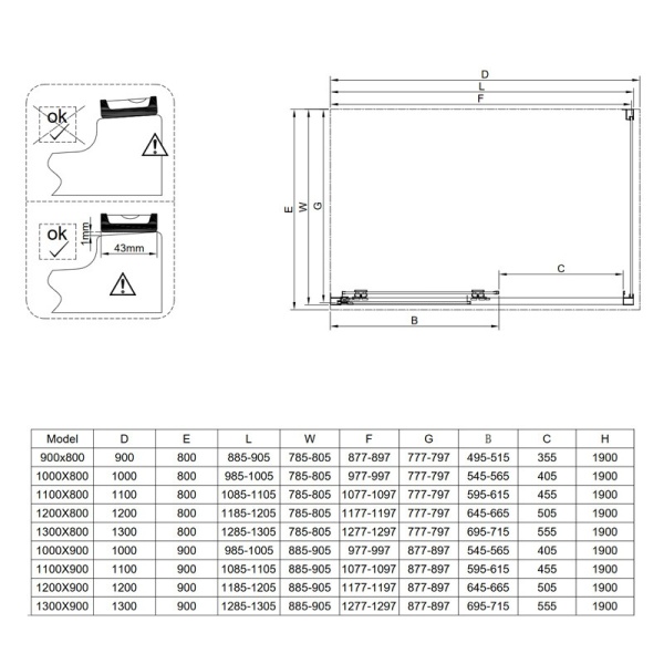 Cabina de dus NOVA Super slim, Dimensiune 90x80cm, Sticla securizata 6mm, Culoare Negru - Img 4