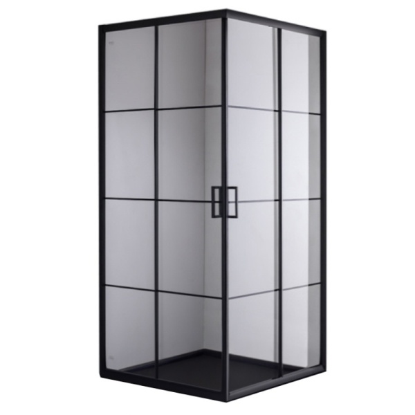 Cabina de dus patrata din sticla securizata cu cadita de dus antialunecare BL32B-SXL02B 90 x 90 cm - Img 2