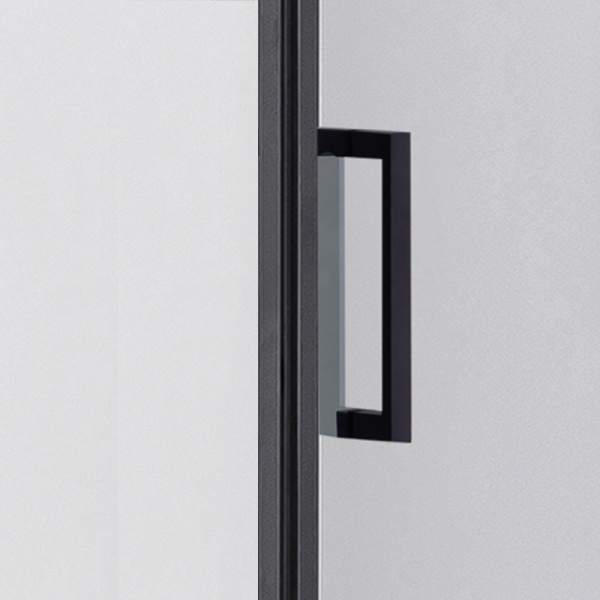 Cabina de dus Patrata KZ1390A, Dimensiune 80x80cm, Culoare Negru+Cadita de dus neagra - Img 6