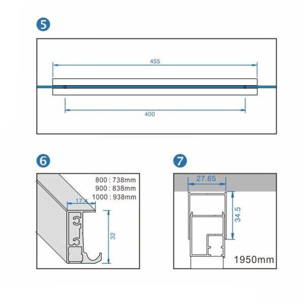Cabina de dus Patrata KZ16B, Dimensiune 90x90cm, Culoare Negru - Img 6