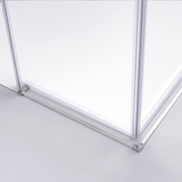 Cabina de dus Patrata Super Slim Nova, Dimensiune 80x80cm, Culoare Crom - Img 5